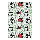 Mini Porte-bloc motif avec de beaux pandas avec des coeurs (Dos)