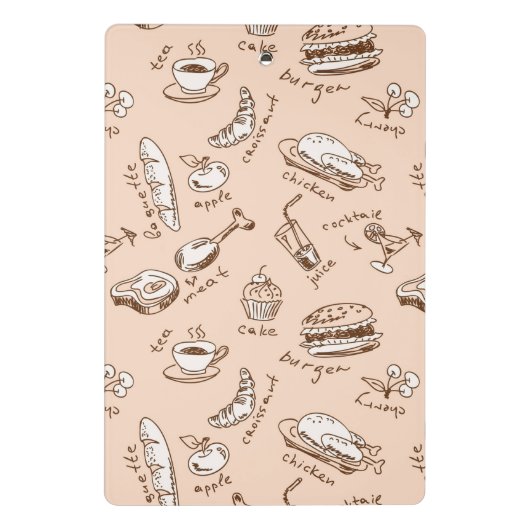 Mini Porte-bloc Motif avec la nourriture (Dos)