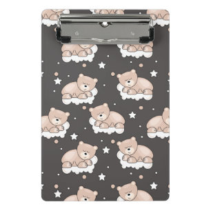 Mini Porte-bloc motif avec le petit sommeil d'ours