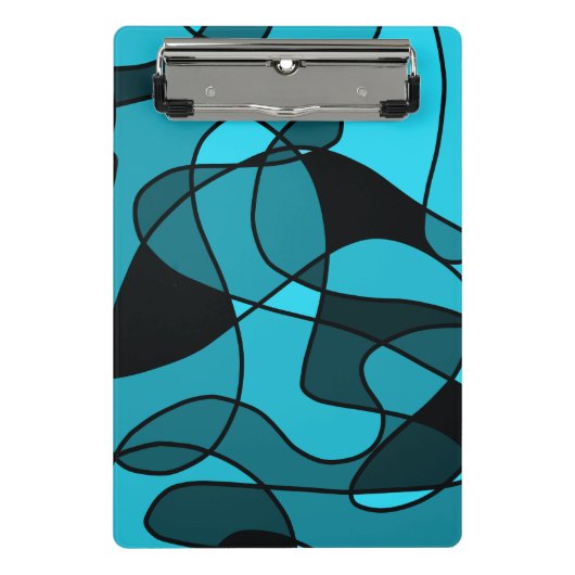 Mini Porte-bloc motif bleu 3 anneau Classeur (Devant)