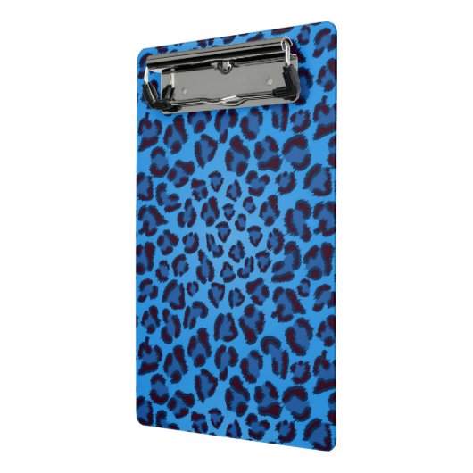 Mini Porte-bloc motif bleu de texture de léopard (Angle2)