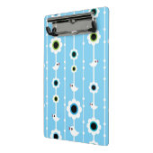 Mini Porte-bloc motif bleu d'oiseau et de fleurs (Angle2)