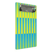 Mini Porte-bloc Motif bleu jaune vert rayé (Incliné)