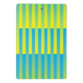 Mini Porte-bloc Motif bleu jaune vert rayé (Dos)
