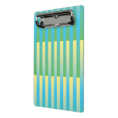 Mini Porte-bloc Motif bleu jaune vert rayé (Angle2)