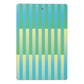 Mini Porte-bloc Motif bleu jaune vert rayé (Dos)