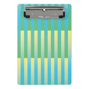 Mini Porte-bloc Motif bleu jaune vert rayé