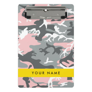 Mini Porte-bloc Motif camouflage rose et gris Personnalisez votre