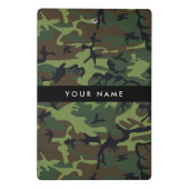 Mini Porte-bloc Motif Camouflage Vert, Votre nom, Personnaliser (Dos)