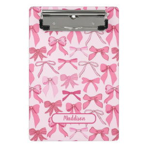 Mini Porte-bloc Motif charmant à ruban rose