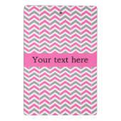 Mini Porte-bloc Motif chaud rose et gris Chevron (Dos)