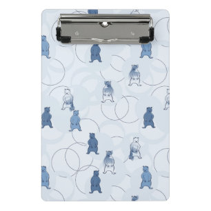 Mini Porte-bloc motif comportant un ours gris