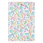 Mini Porte-bloc motif d'alphabet (Dos)