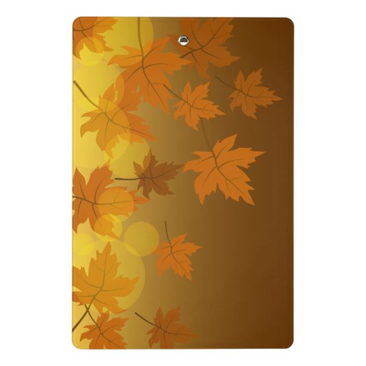 Mini Porte-bloc Motif d'automne avec feuilles d'érable en chute et (Dos)