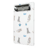 Mini Porte-bloc Motif de chat en blanc (Angle2)