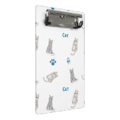 Mini Porte-bloc Motif de chat en blanc (Incliné)
