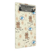 Mini Porte-bloc motif de chat et de poissons (Incliné)