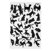 Mini Porte-bloc Motif de chat noir (Dos)
