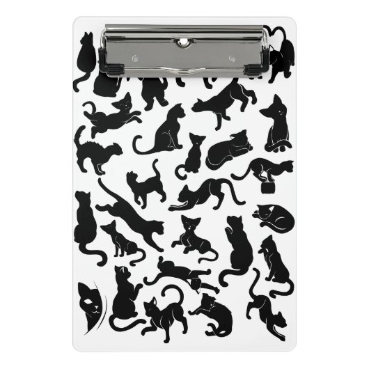 Mini Porte-bloc Motif de chat noir (Devant)
