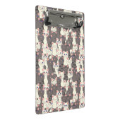 Mini Porte-bloc Motif de chats blancs et gris (Incliné)