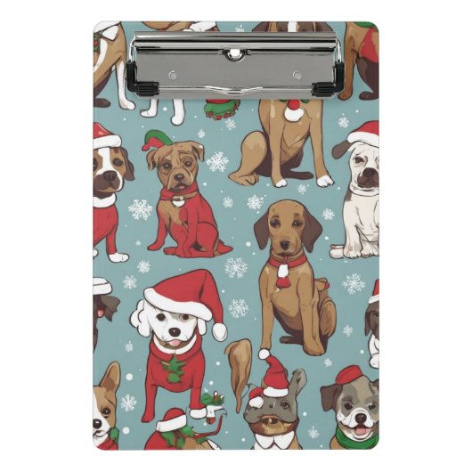 Mini Porte-bloc Motif de chien de Noël (Devant)