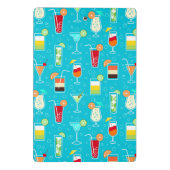 Mini Porte-bloc Motif de cocktail sur l'arrière - plan turquoise (Dos)