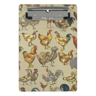 Mini Porte-bloc Motif de coq poulet vintage : Art de ferme
