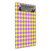 Mini Porte-bloc Motif de diamant jaune pourpre Checker (Incliné)