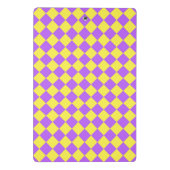 Mini Porte-bloc Motif de diamant jaune pourpre Checker (Dos)