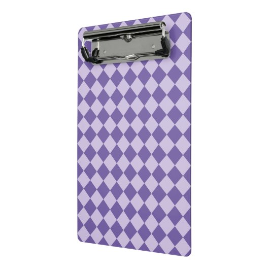 Mini Porte-bloc Motif de diamants de Checker Violet (Angle2)