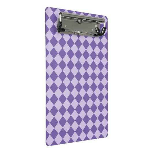 Mini Porte-bloc Motif de diamants de Checker Violet (Incliné)
