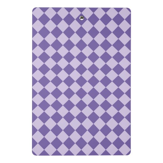 Mini Porte-bloc Motif de diamants de Checker Violet (Dos)