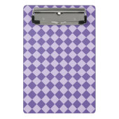 Mini Porte-bloc Motif de diamants de Checker Violet (Devant)