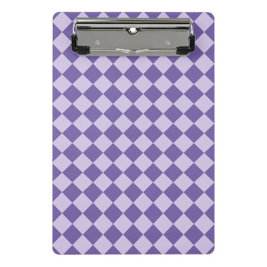 Mini Porte-bloc Motif de diamants de Checker Violet (Devant)