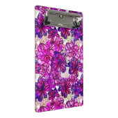 Mini Porte-bloc Motif de fleurs abstrait de rose et de pourpre (Incliné)
