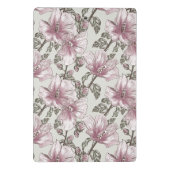 Mini Porte-bloc Motif de fleurs rose amorti de ketmie (Dos)