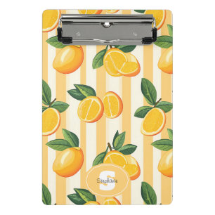 Mini Porte-bloc Motif de fruits d'agrumes avec Feuilles verts (3)