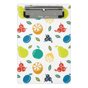 Mini Porte-bloc Motif de fruits, Plum, Orange, Citron, Poire, Pomm