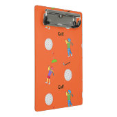 Mini Porte-bloc Motif de golf sur orange (Incliné)