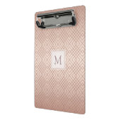 Mini Porte-bloc Motif de luxe personnalisé Rose or (Angle2)