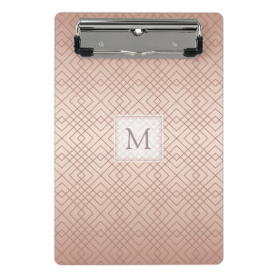 Mini Porte-bloc Motif de luxe personnalisé Rose or