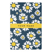 Mini Porte-bloc Motif de marguerite, marguerites blanches, Votre n (Dos)