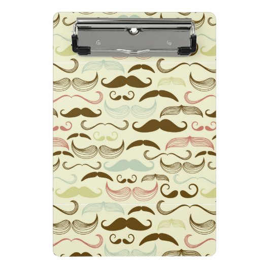 Mini Porte-bloc Motif de moustache, rétro style 4 (Devant)