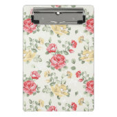 Mini Porte-bloc Motif de papier peint d'élégance des roses roses (Devant)