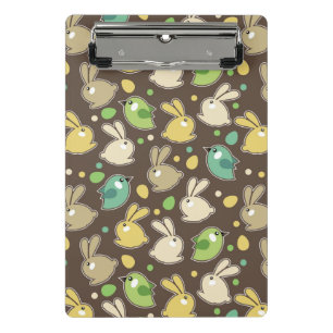 Mini Porte-bloc motif de ressort avec des oeufs de pâques, oiseaux