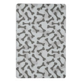 Mini Porte-bloc Motif de texture d'os à fond gris (Dos)