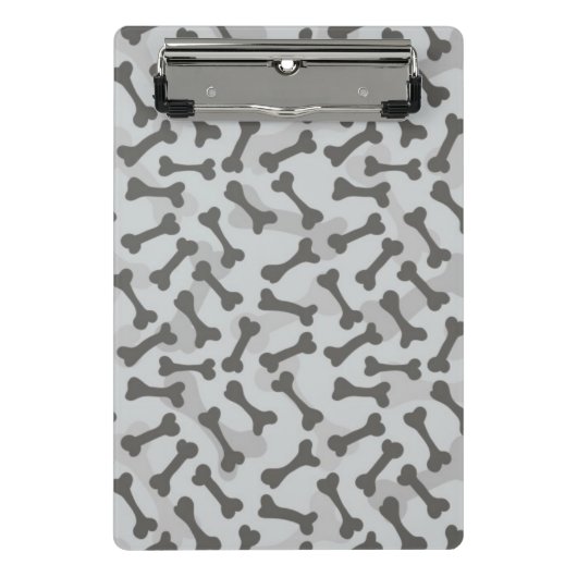 Mini Porte-bloc Motif de texture d'os à fond gris (Devant)