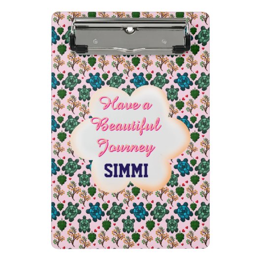 Mini Porte-bloc Motif de tortue personnalisé (Devant)