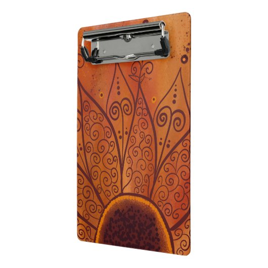 Mini Porte-bloc Motif de tournesol Abstrait (Angle2)