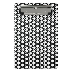 Mini Porte-bloc Motif de treillis de cercle noir et blanc moderne